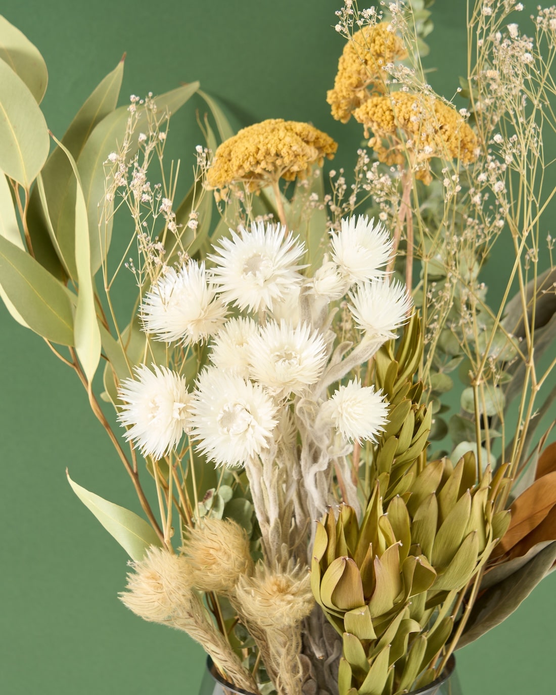 飾るだけでサマになるドライフラワーセット（アキレア・フィリカ）