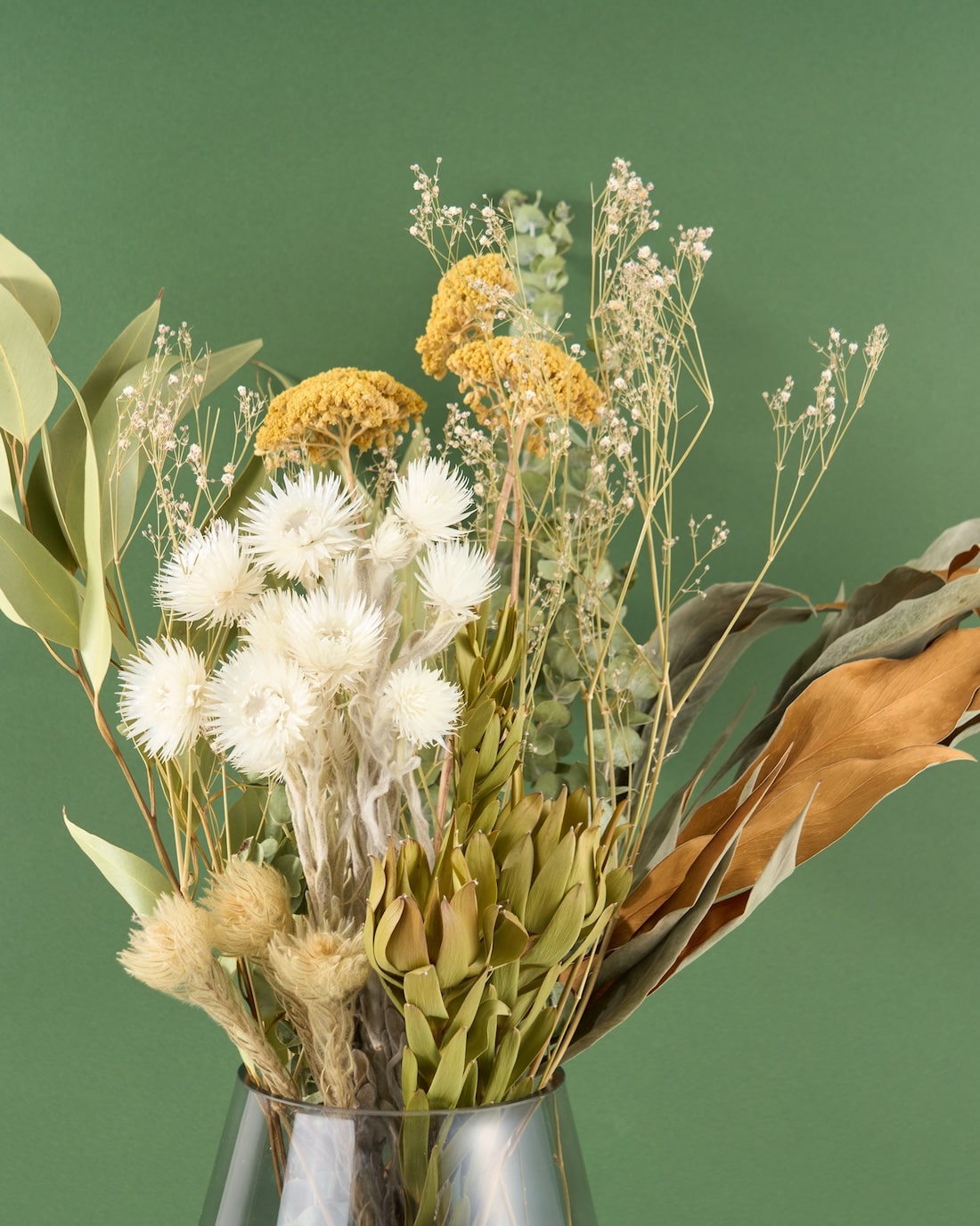 飾るだけでサマになるドライフラワーセット（アキレア・フィリカ）