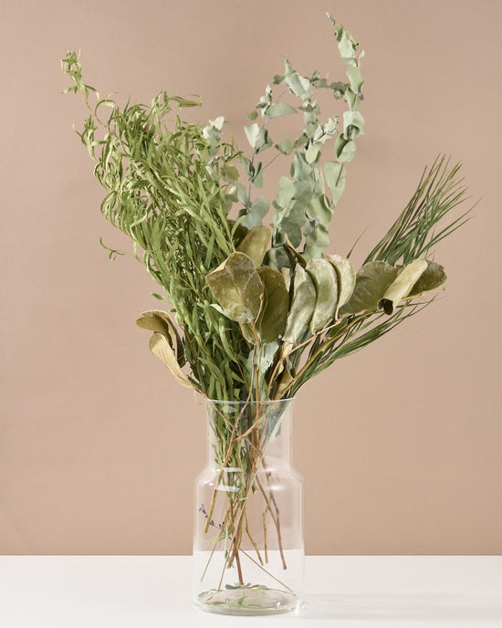 飾るだけでサマになるドライフラワーセット（ユーカリ・アレカヤシ）