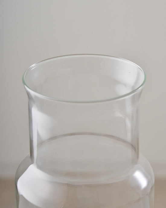 ［フラワーベース］口が広くて活けやすい、リューズガラスの花びん（ネック）