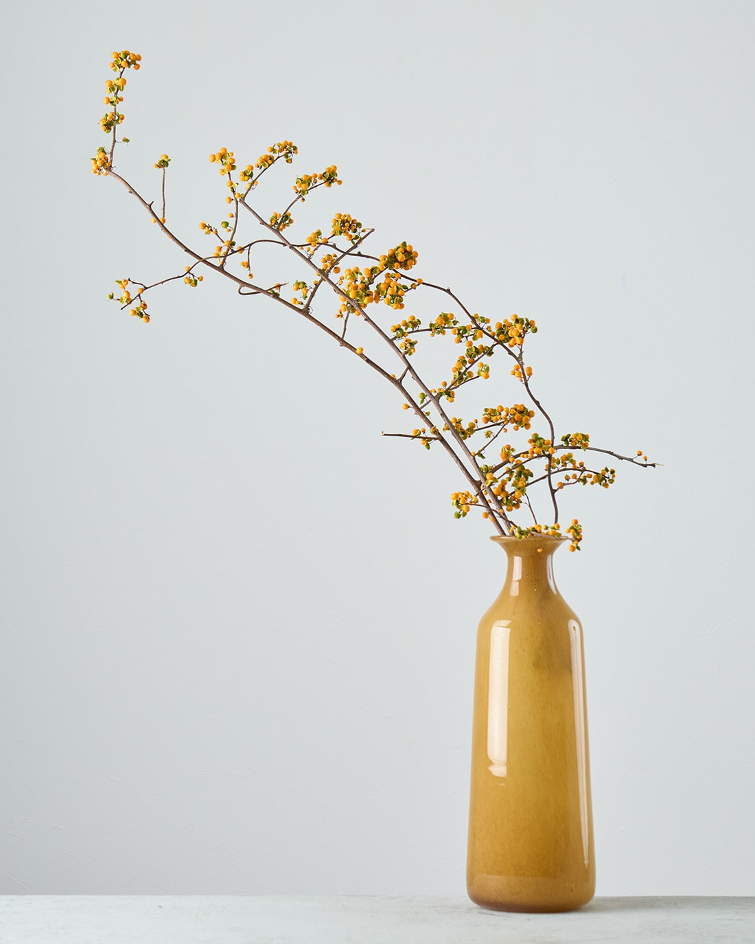 ［フラワーベース］インテリアに映える、ミルキーガラスベース（トール）