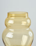 ［フラワーベース］ぽってりした色付きガラスベース ブロウ