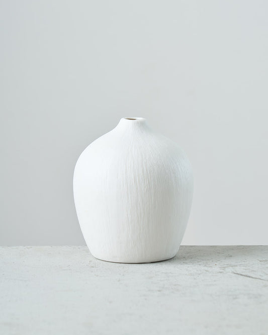 ［フラワーベース］マットな質感のポーセリンベース プランパー S