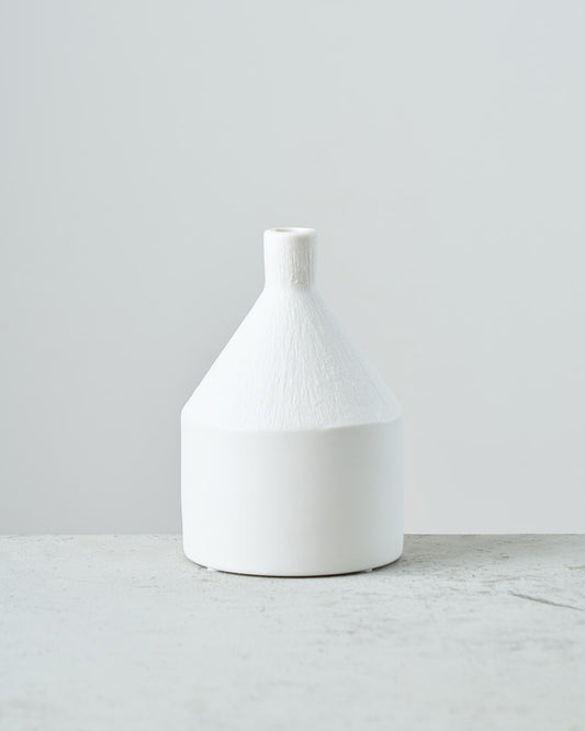 ［フラワーベース］マットな質感のポーセリンベース チムニー