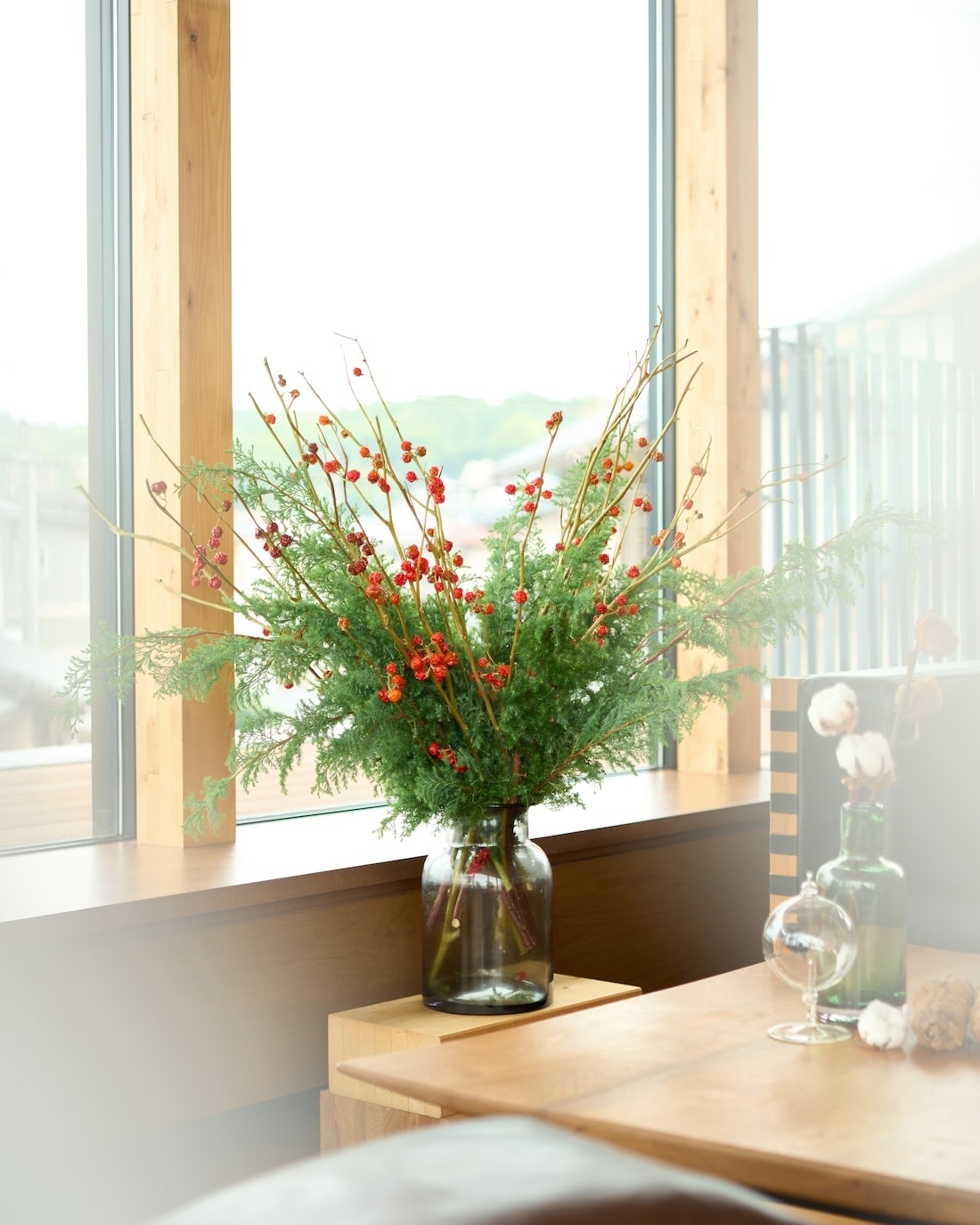 クリスマスを彩る、サツマ杉とハナナスピンポンのセット