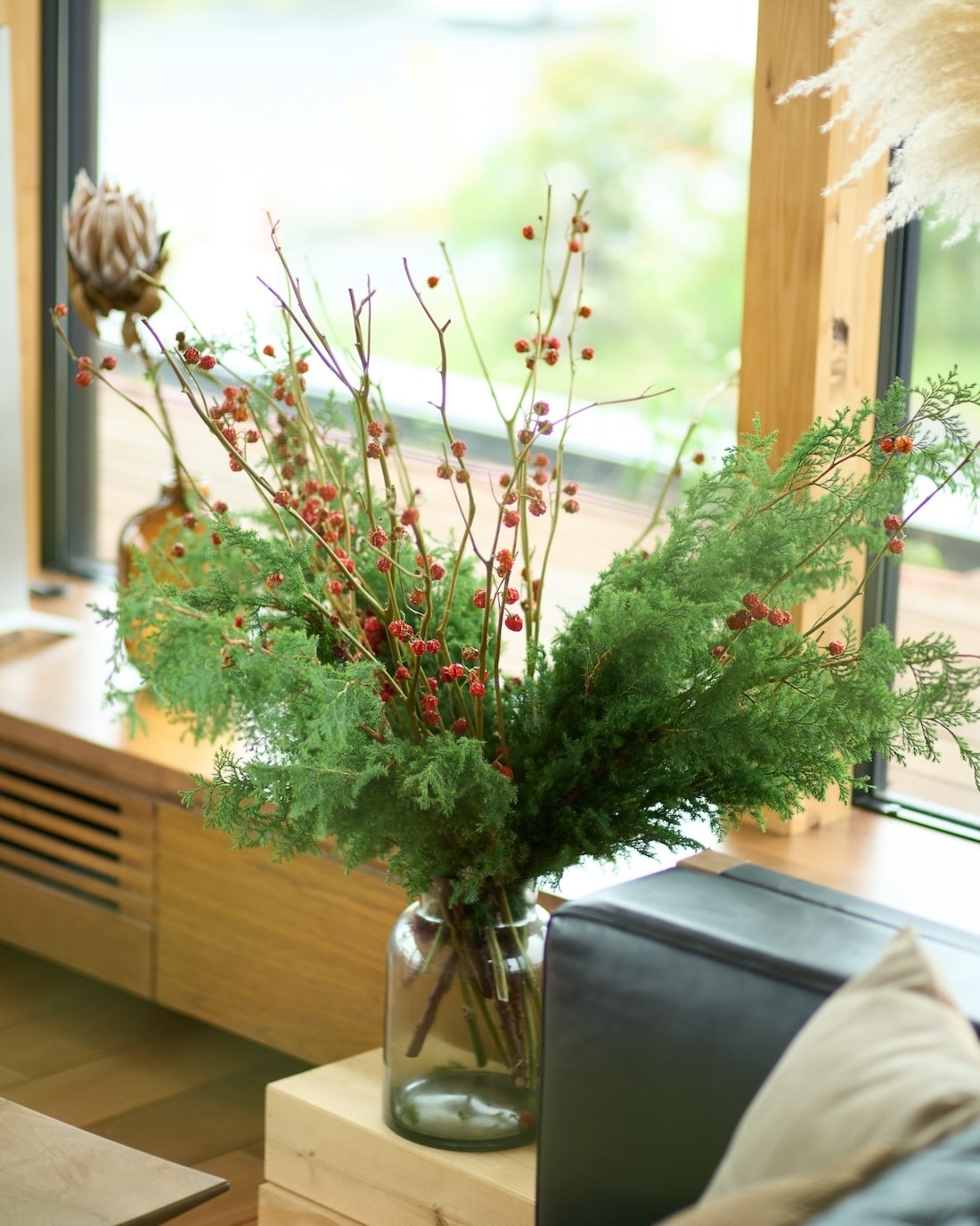 クリスマスを彩る、サツマ杉とハナナスピンポンのセット