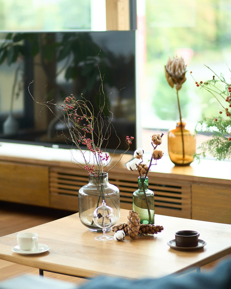 季節のドライフラワーと組み合わせて