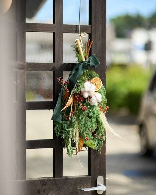 【12/10まで！セットでお得】年末年始をゆたかに過ごす、クリスマスリースとお正月飾りのセット A