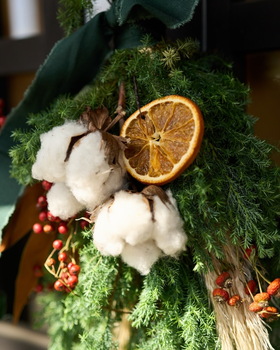 【12/10まで！】冬の陽だまりを束ねた、クリスマススワッグ