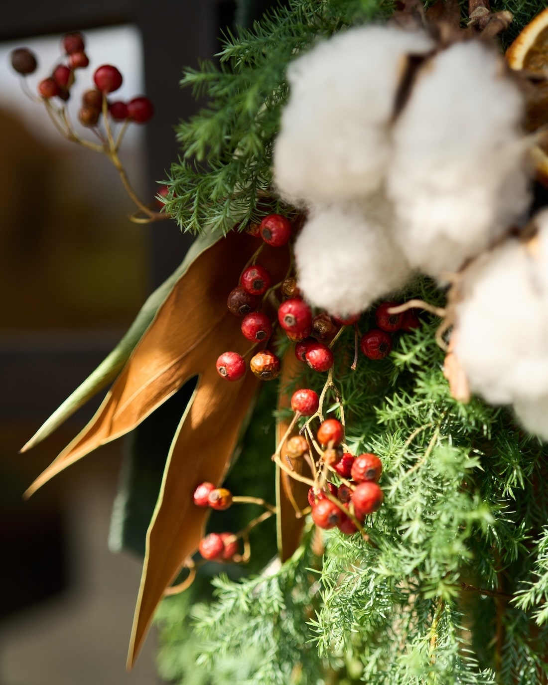 【12/10まで！】冬の陽だまりを束ねた、クリスマススワッグ