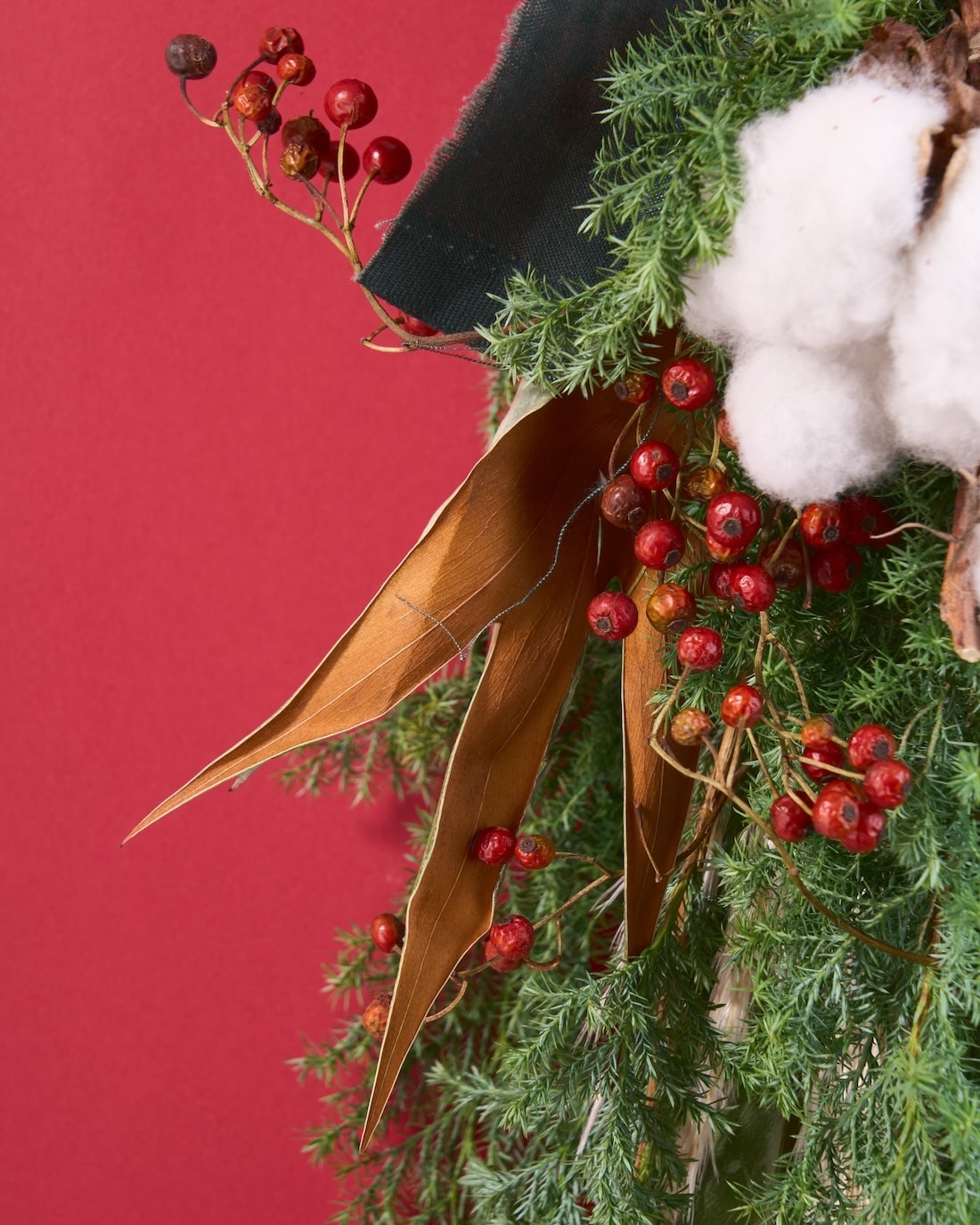 冬の陽だまりを束ねた、クリスマススワッグ の 商品ページ - 土と風の