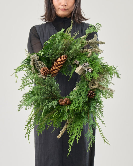 【12/10まで！】風渡る、エバーグリーンの大きなクリスマスリース