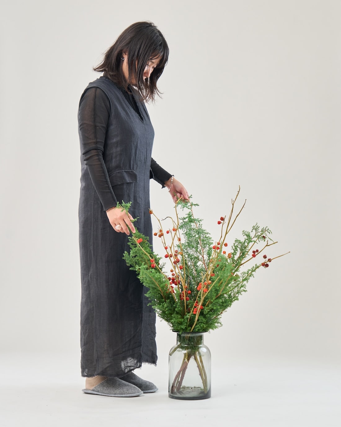 クリスマスを彩る、サツマ杉とハナナスピンポンのセット