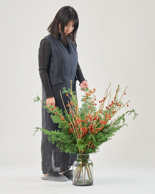 クリスマスを彩る、サツマ杉とハナナスピンポンのセット