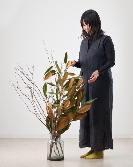 【BIGサイズ】飾るだけでサマになるドライフラワーセット（マグノリア・タイガーウッド）