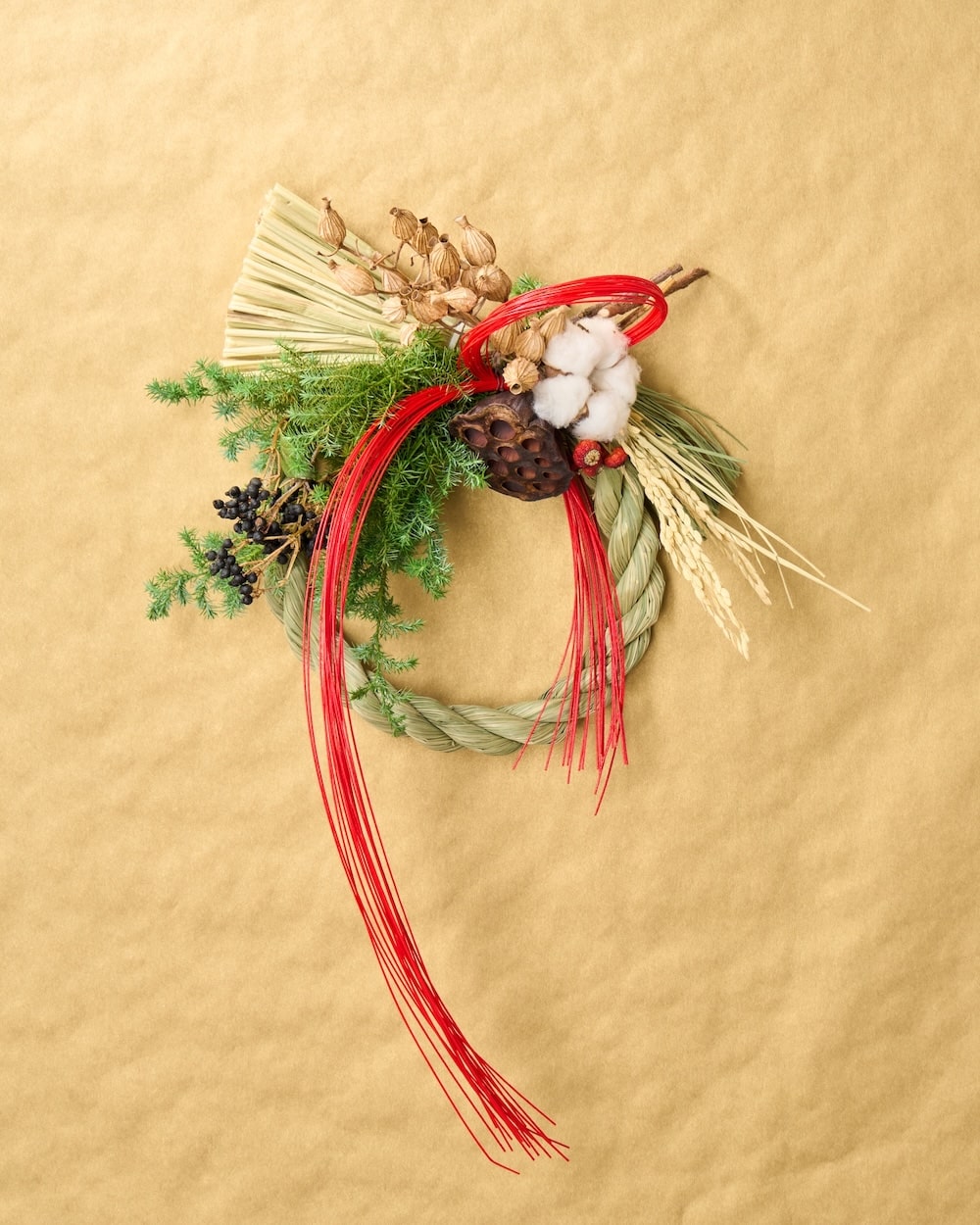 【12月中旬～順次発送】慶びを編む、赤い水引のお正月飾り