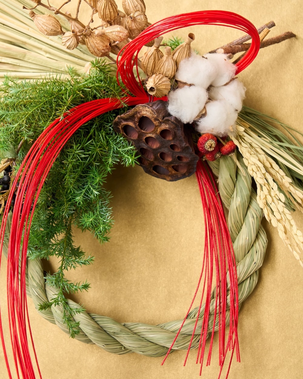 【12月中旬～順次発送】慶びを編む、赤い水引のお正月飾り