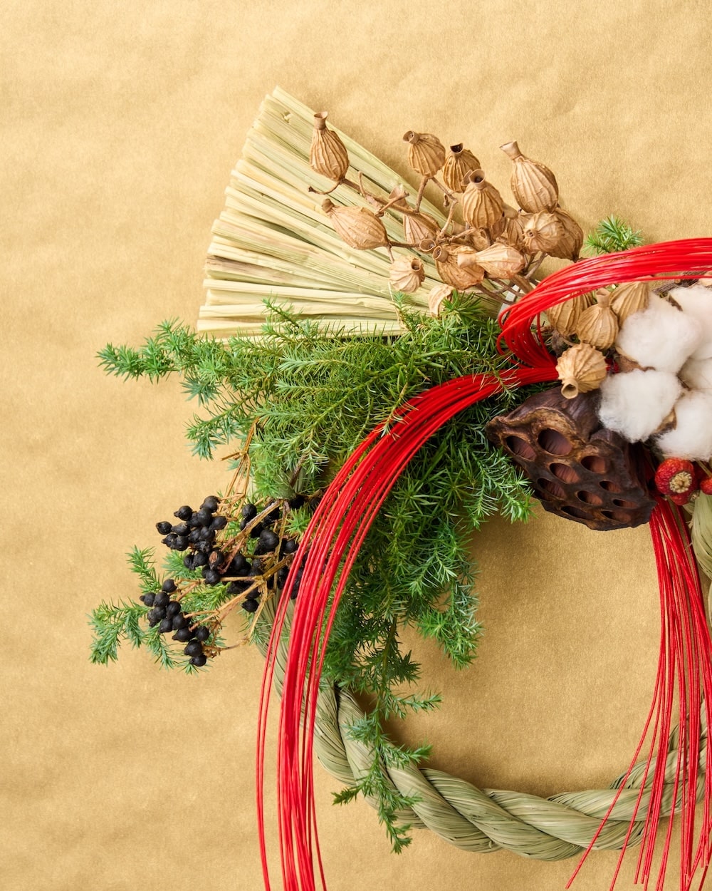 【12月中旬～順次発送】慶びを編む、赤い水引のお正月飾り