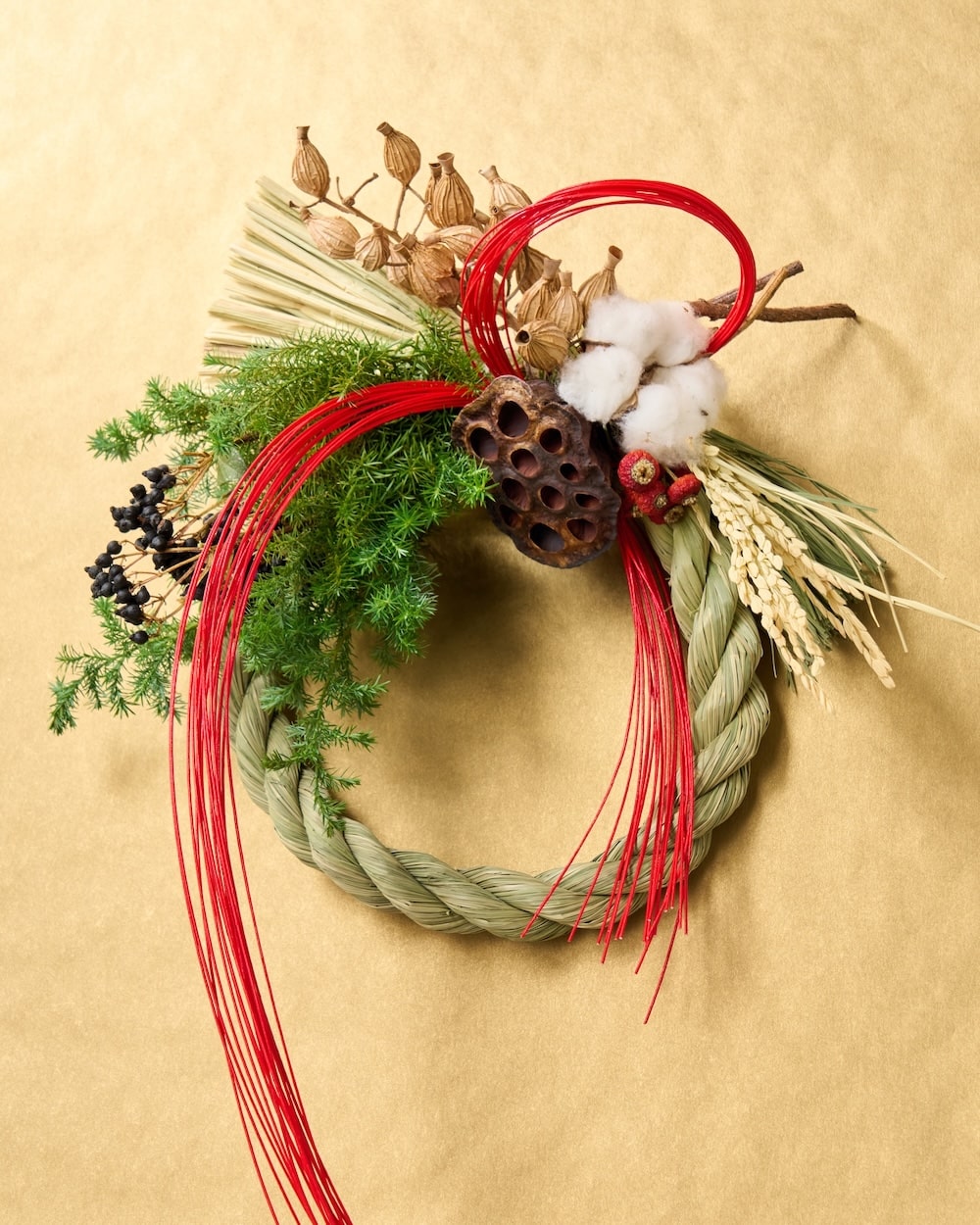 【12月中旬～順次発送】慶びを編む、赤い水引のお正月飾り