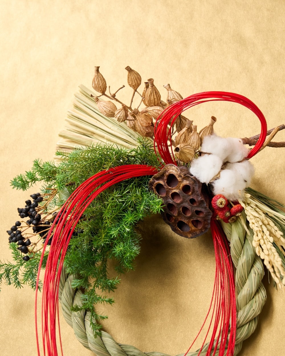 【12月中旬～順次発送】慶びを編む、赤い水引のお正月飾り