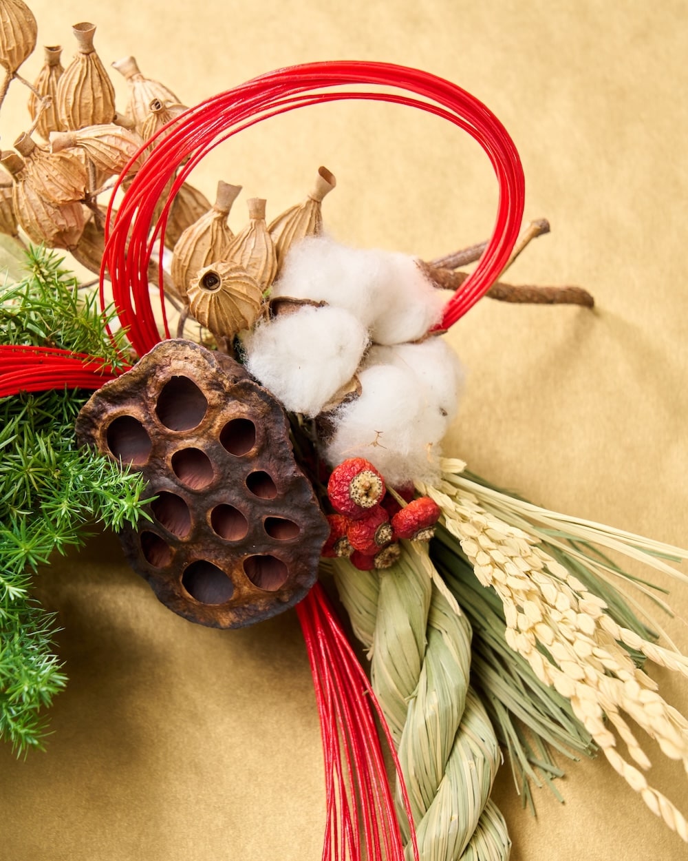 【12月中旬～順次発送】慶びを編む、赤い水引のお正月飾り