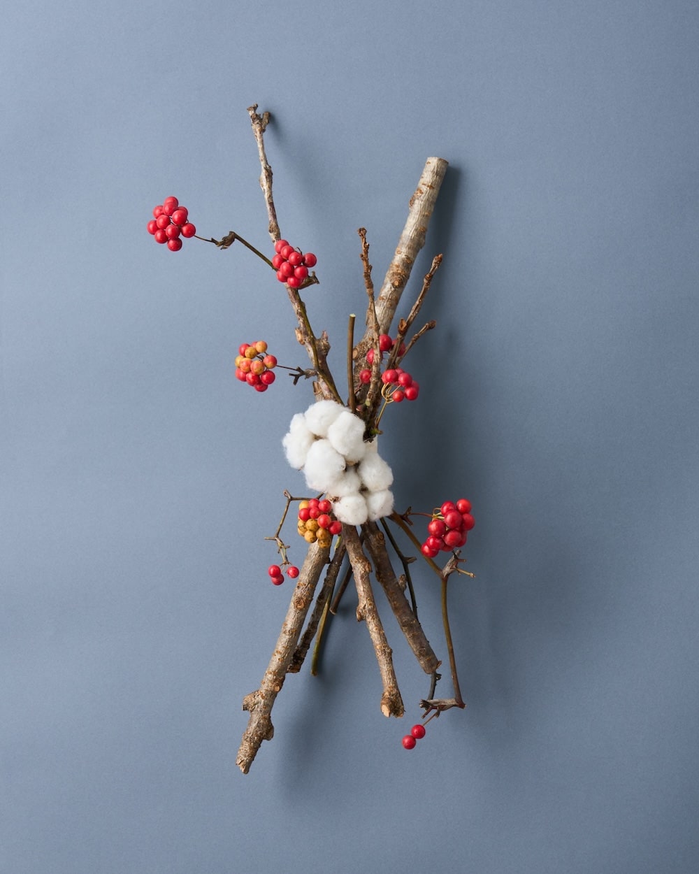 春結び＞桜の枝・コットン・サンキライのお正月飾り 商品ページ - 土と