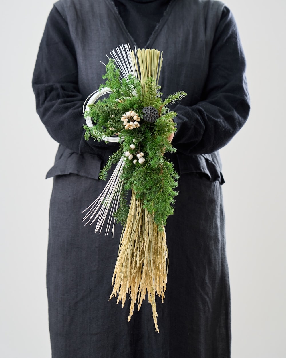 実りを結ぶ、千歳緑のお正月飾り 商品ページ - 土と風の植物園