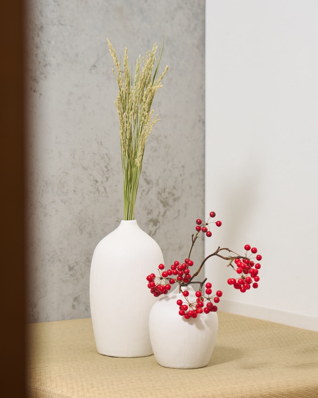 飾るだけでサマになる、お正月のおすすめドライフラワーセット（サンキライ・稲穂）