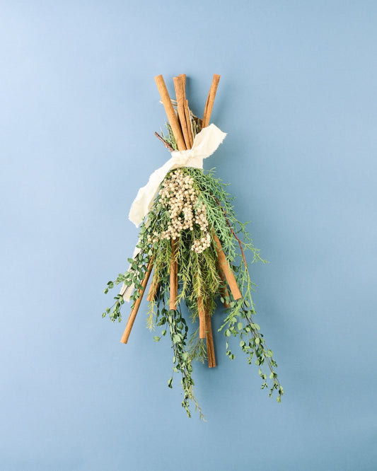 ＜スパイシー・ラテ＞シナモン・ティーツリー・ユーカリのスワッグ