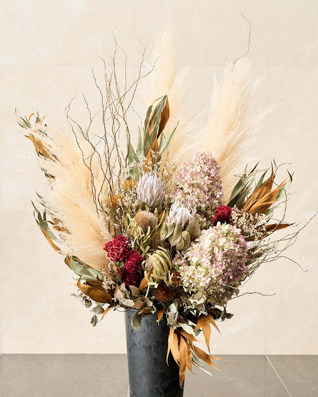 【法人向け 立て札付】企業様のこれからの時間に寄り添う、ドライフラワーの祝花｜フローリストおまかせ　