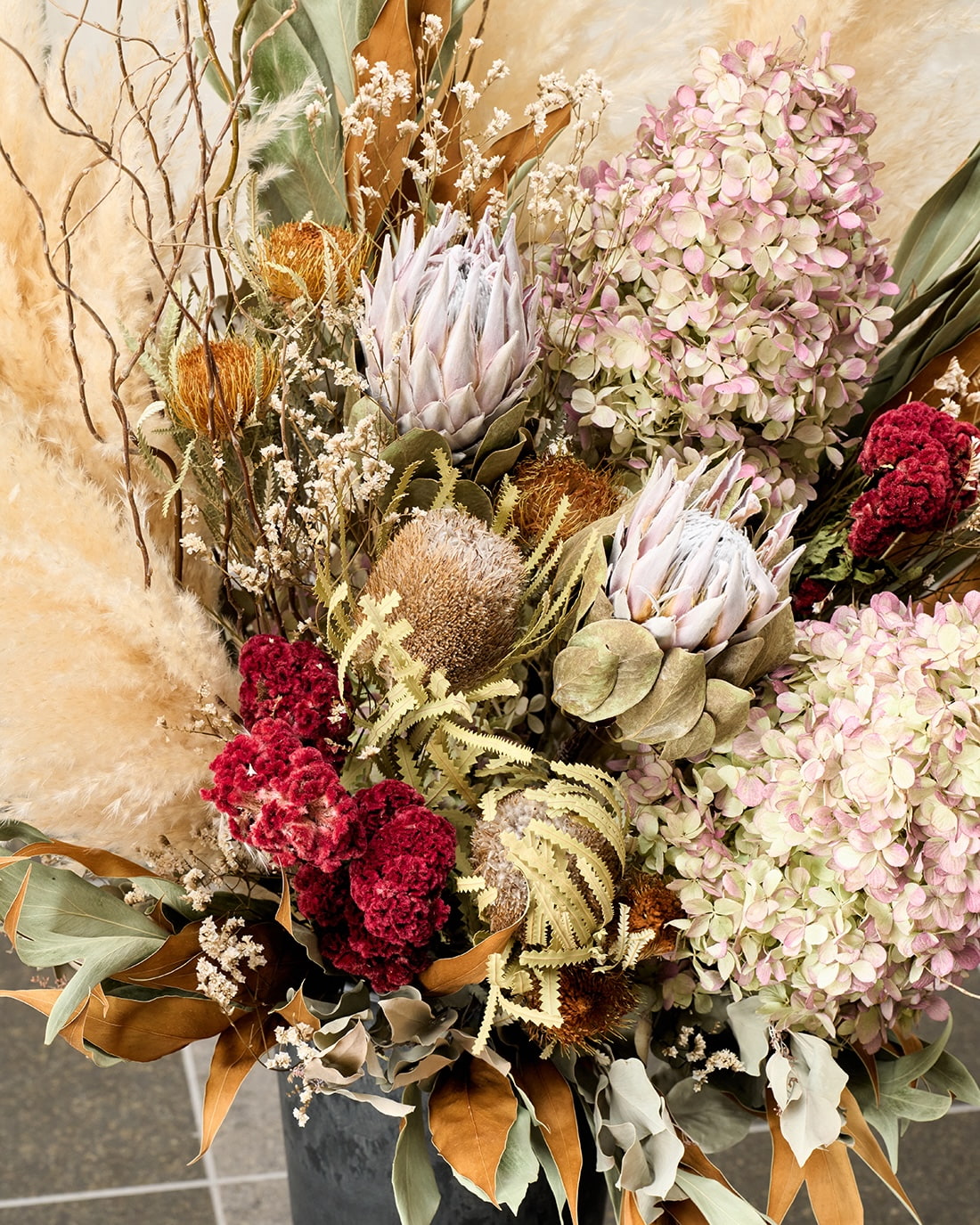 【法人向け 立て札付】企業様のこれからの時間に寄り添う、ドライフラワーの祝花｜フローリストおまかせ　