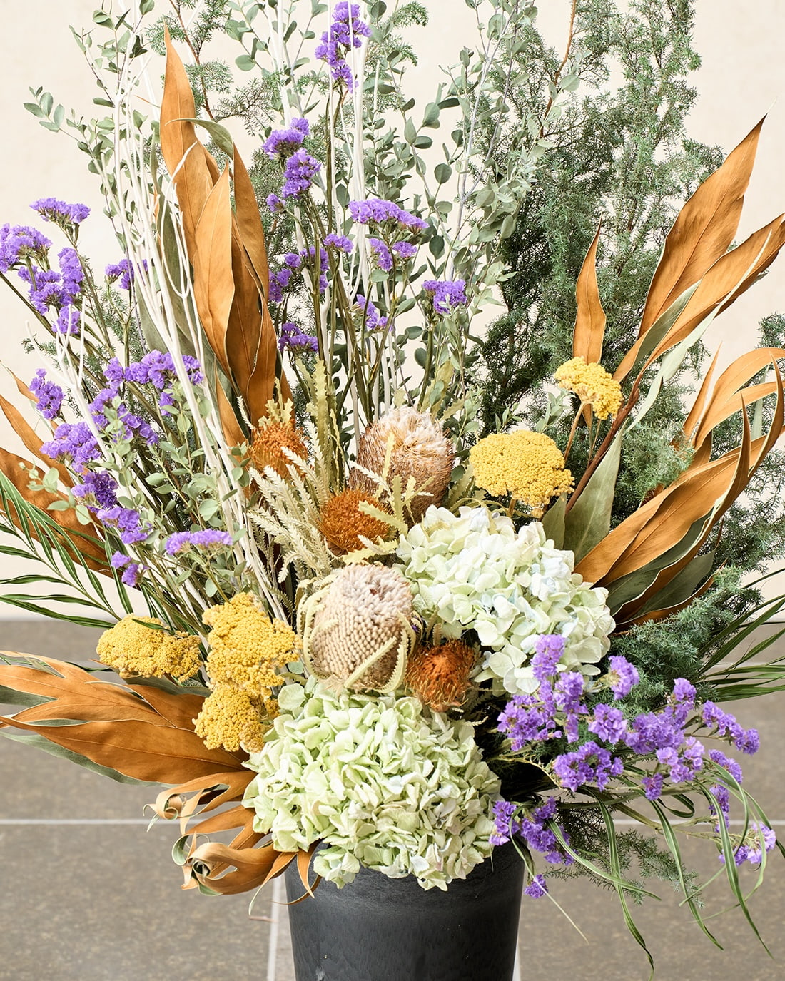 【法人向け 立て札付】企業様のこれからの時間に寄り添う、ドライフラワーの祝花｜フローリストおまかせ　