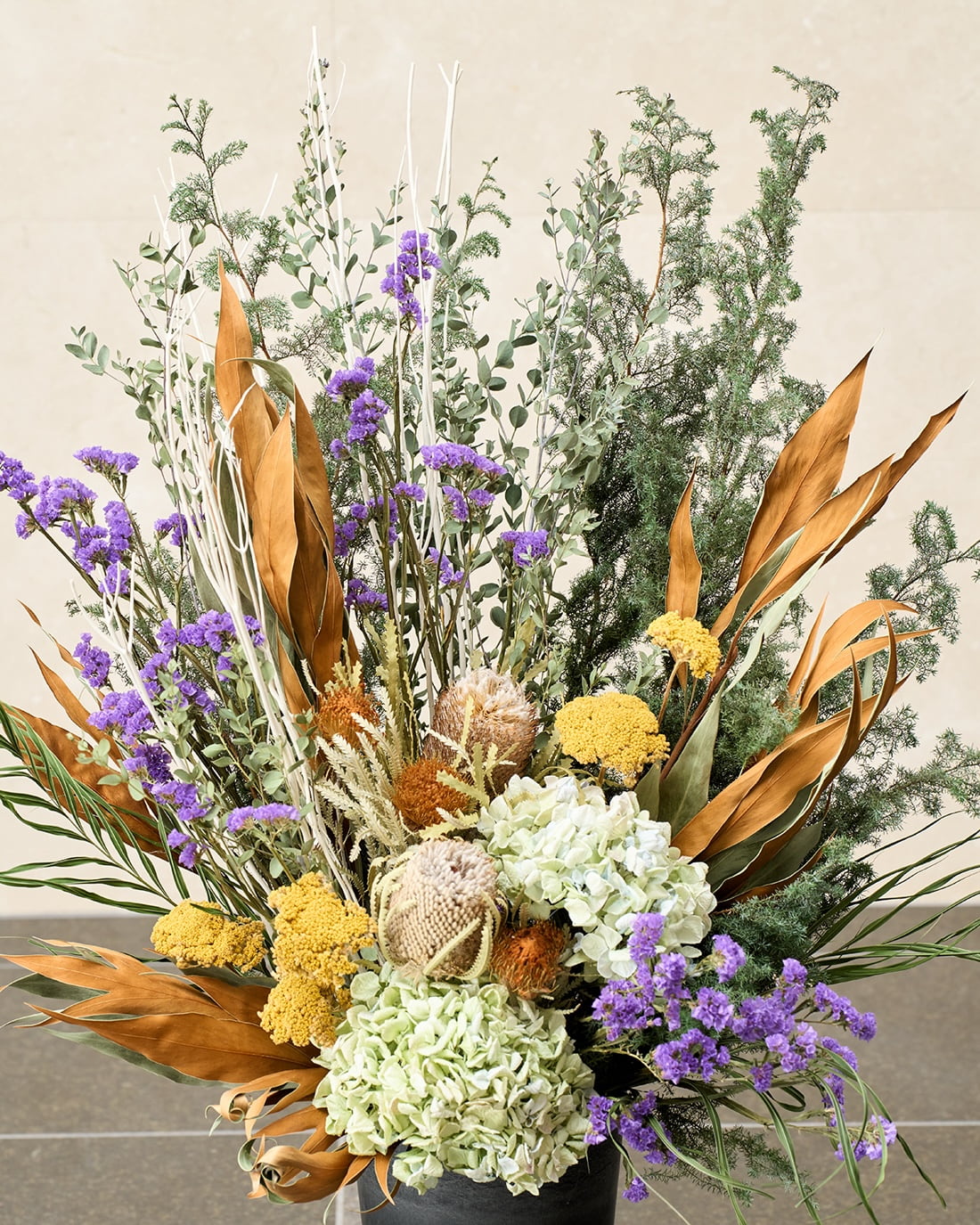 【法人向け 立て札付】企業様のこれからの時間に寄り添う、ドライフラワーの祝花｜フローリストおまかせ　