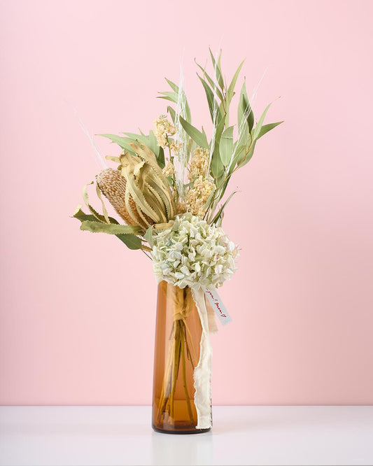 色褪せない感謝を贈る、母の日スワッグと花びんセット＜やすらぎ＞