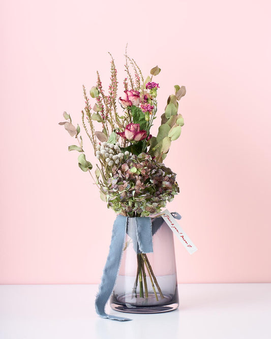 色褪せない思い出を贈る、母の日スワッグと花びんセット＜夢ごこち＞