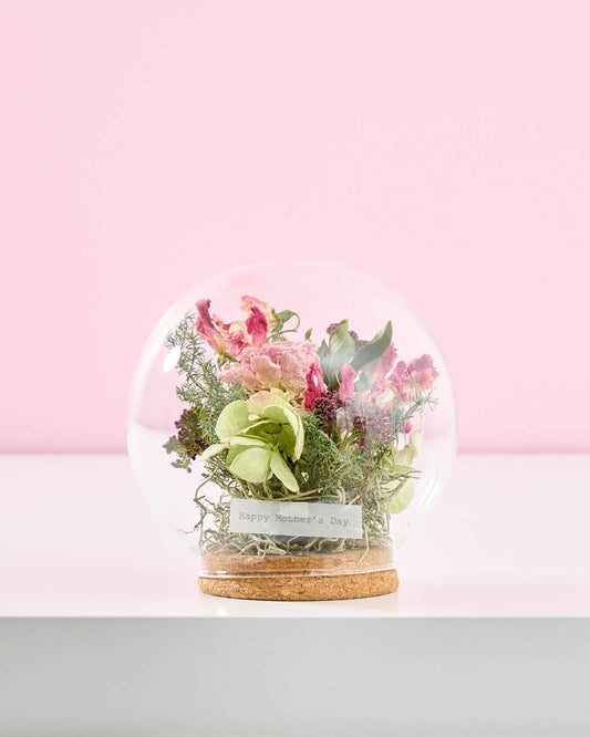 母の日を彩る、ドライフラワーのテラリウム＜まごころ＞