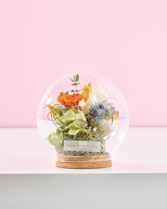 母の日を彩る、ドライフラワーのテラリウム＜ときめき＞