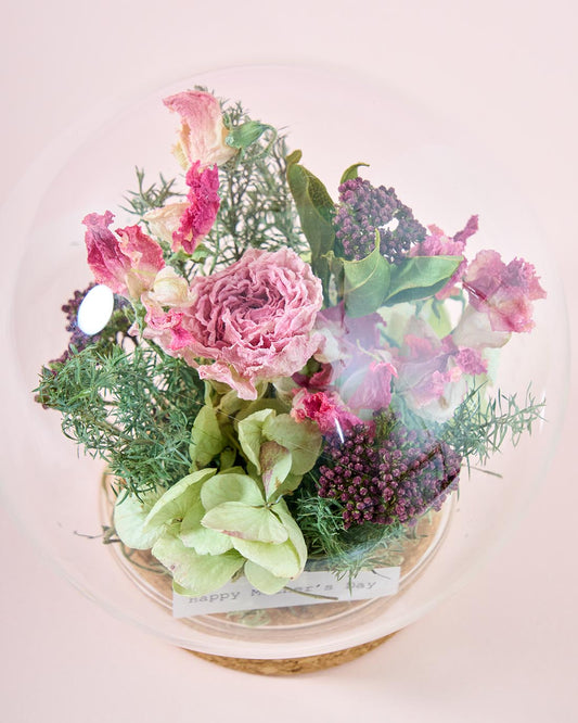 母の日を彩る、ドライフラワーのテラリウム＜まごころ＞