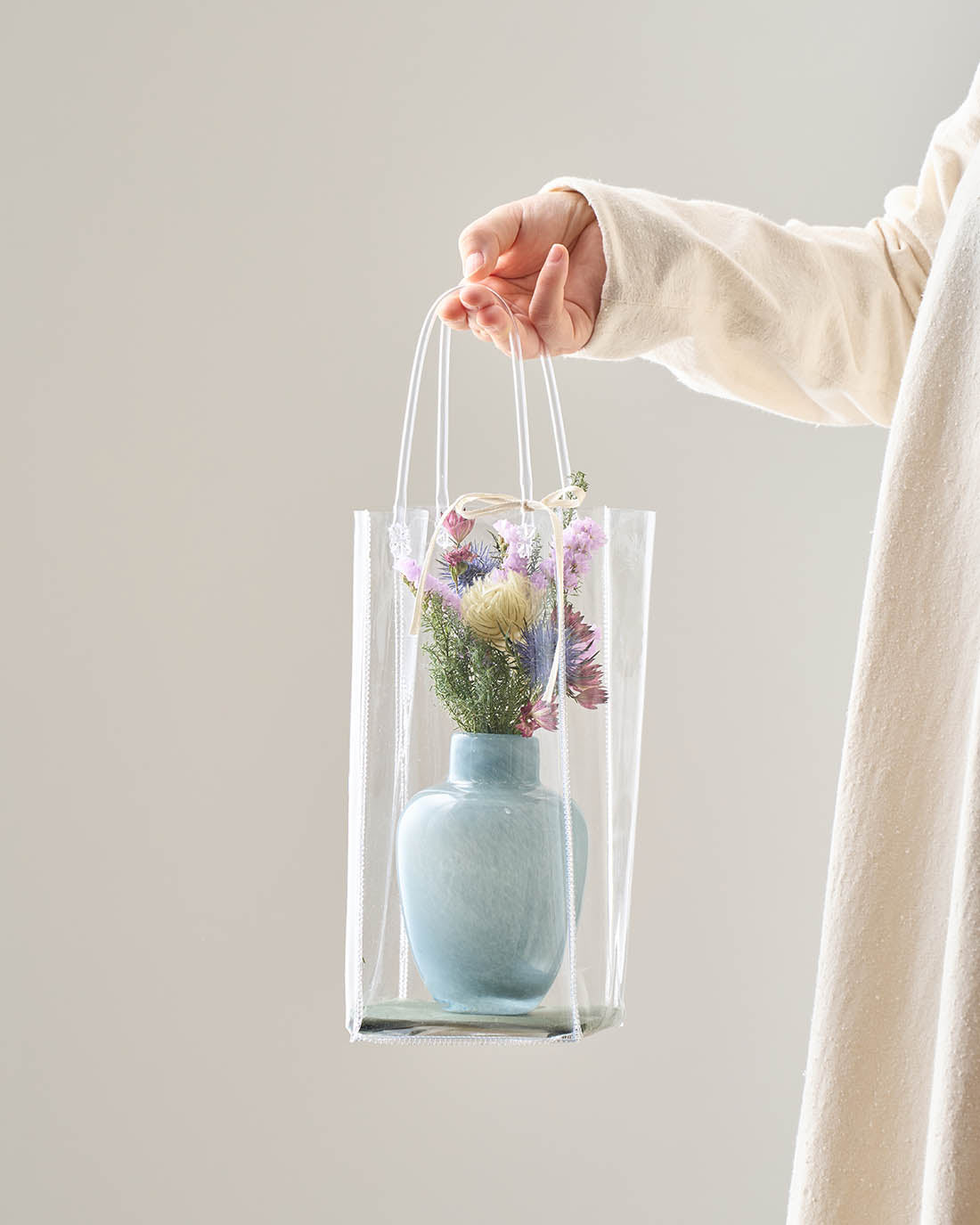 想いをはこぶ、母の日のドライフラワー&花びんセット＜凪のまなざし＞