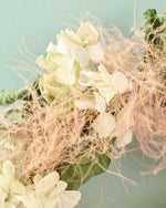 ＜初夏の花霞＞スモークツリーと紫陽花のミニリース