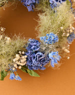【7/10まで10%OFF】＜碧にふれる＞スモークツリーと紫陽花のリース