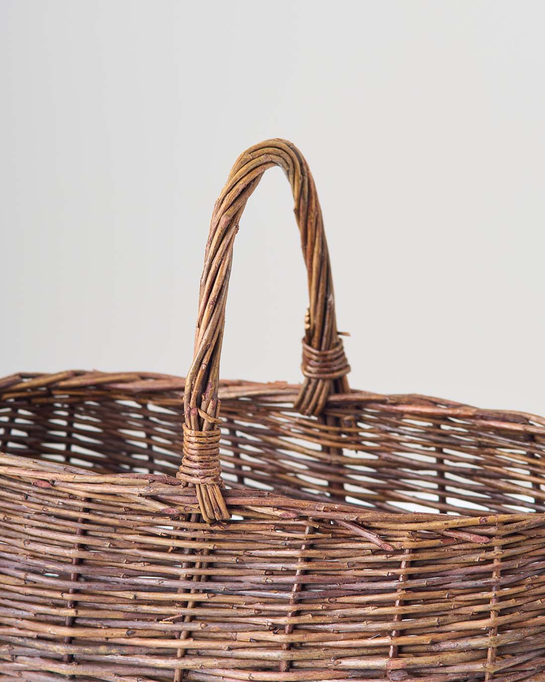［インテリア・雑貨］Willow basket オーバル型スリムバスケット