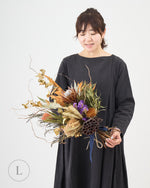 【10/31まで10%OFF】フローリストおまかせのドライフラワースワッグ（スタンダード）【周年SALE】