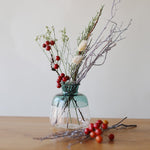 ［フラワーベース］ガラスベースツートンM グリーン