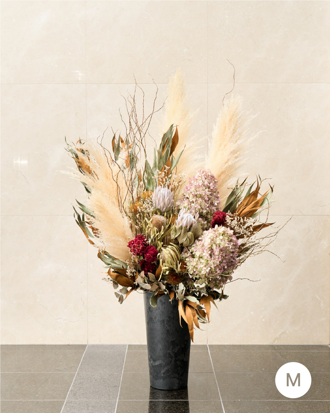 【法人向け 立て札付】企業様のこれからの時間に寄り添う、ドライフラワーの祝花｜フローリストおまかせ　