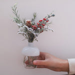 ［フラワーベース］ガラスベースツートンS ホワイト