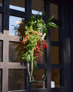 【12月中旬～順次発送】＜澄みゆくきざし＞しめ縄・南天・ヒカゲノカズラのお正月飾り