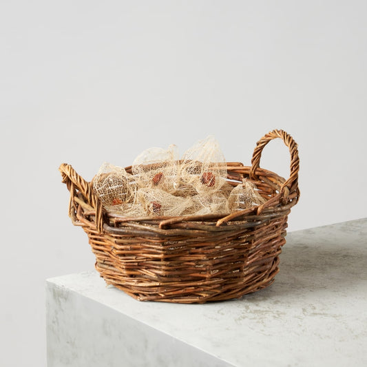 ［インテリア・雑貨／アパレル］Black Willow basket 耳付きバスケット