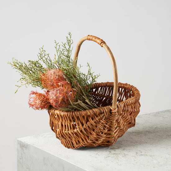 ［インテリア・雑貨／アパレル］Black Willow basket オーバルバスケット