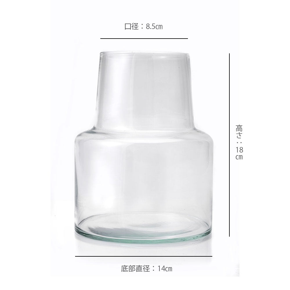 ［フラワーベース］口が広くて活けやすい、リューズガラスの花びん（ロケート）